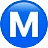 Círculo latino mayúscula M