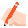Writing Hand: Light Skin Tone Emoji ✍🏻 image - Microsoft Classic 2D style