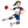 Woman Playing Handball: Light Skin Tone Emoji 🤾🏻‍♀️ image - WhatsApp style