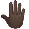 Raised Back Of Hand: Dark Skin Tone Emoji 🤚🏿 image - Apple style