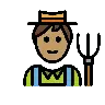 Farmer: Medium Skin Tone Emoji 🧑🏽‍🌾 image - OpenMoji style