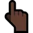 Backhand Index Pointing Up: Dark Skin Tone