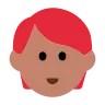 Person: Medium Skin Tone, Red Hair Emoji 🧑🏽‍🦰 image - Tossface style