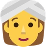 Woman Wearing Turban Emoji 👳‍♀️ image - Skype style