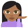 Person Tipping Hand: Medium-Dark Skin Tone Emoji 💁🏾 image - EmojiTwo style