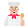 Man Cook: Medium-Light Skin Tone Emoji 👨🏼‍🍳 image - Microsoft Classic 2D style
