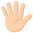 Hand With Fingers Splayed: Medium-Light Skin Tone