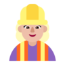 Woman Construction Worker: Medium-Light Skin Tone Emoji 👷🏼‍♀️ image - Microsoft Classic 2D style