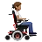 Person In Motorized Wheelchair Facing Right: Medium Skin Tone