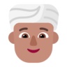 Person Wearing Turban: Medium Skin Tone Emoji 👳🏽 image - Microsoft Classic 2D style