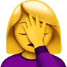 Woman Facepalming Emoji 🤦‍♀️ image - Apple style