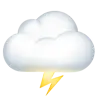 Cloud With Lightning Emoji 🌩 image - Apple style