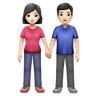 Woman And Man Holding Hands: Light Skin Tone Emoji 👫🏻 image - Huawei Harmony OS style
