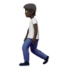 Person Walking: Dark Skin Tone Emoji 🚶🏿 image - Apple style