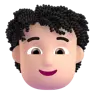 Person: Light Skin Tone, Curly Hair Emoji 🧑🏻‍🦱 image - Microsoft 3D Fluent style