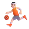 Person Bouncing Ball: Light Skin Tone Emoji ⛹🏻 image - Microsoft 3D Fluent style