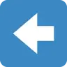 Seta preta para a esquerda Emoji ⬅ image - Twitter / X (Twemoji) style