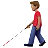 Man With White Cane: Medium Skin Tone