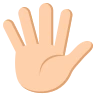 Hand With Fingers Splayed: Medium-Light Skin Tone Emoji 🖐🏼 image - EmojiTwo style
