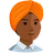 Person Wearing Turban: Medium-Dark Skin Tone