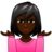 Woman Shrugging: Dark Skin Tone
