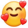 Emoji Fața zâmbitoare cu ochii zâmbitori și trei inimi 🥰 image - Huawei Harmony OS style