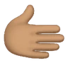 Rightwards Hand: Medium Skin Tone Emoji 🫱🏽 image - Huawei Harmony OS style