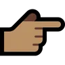 Backhand Index Pointing Right: Medium Skin Tone Emoji 👉🏽 image - Microsoft Windows 10 Segoe UI Emoji style