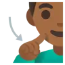 Deaf Man: Medium-Dark Skin Tone Emoji 🧏🏾‍♂️ image - Google Noto Color style