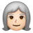 Woman: Light Skin Tone, White Hair