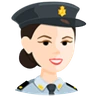 Police Officer: Light Skin Tone Emoji 👮🏻 image - Facebook Messenger (2016) style