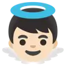 Baby Angel: Light Skin Tone Emoji 👼🏻 image - Google Noto Color style