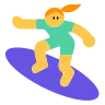Woman Surfing Emoji 🏄‍♀️ image - Tossface style