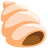 Coquille de gastéropode Emoji 🐚 image - Facebook Messenger (2016) style