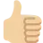 Thumbs Up: Medium-Light Skin Tone