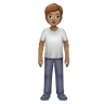 Person Standing: Medium Skin Tone Emoji 🧍🏽 image - Huawei Harmony OS style