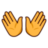 Signo de manos abiertas Emoji 👐 image - Emojidex style