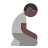 Person Kneeling: Dark Skin Tone