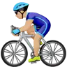Man Biking: Medium-Light Skin Tone Emoji 🚴🏼‍♂️ image - Apple style