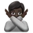 Person Gesturing No: Dark Skin Tone