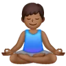 Man In Lotus Position: Medium-Dark Skin Tone Emoji 🧘🏾‍♂️ image - Samsung style