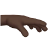 Palm Down Hand: Dark Skin Tone Emoji 🫳🏿 image - Apple style
