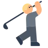 Person Golfing: Medium-Light Skin Tone Emoji 🏌🏼 image - Tossface style