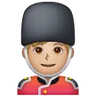 Man Guard: Medium-Light Skin Tone Emoji 💂🏼‍♂️ image - Samsung style