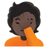 Person Facepalming: Dark Skin Tone Emoji 🤦🏿 image - Google Noto Color style