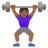 Woman Lifting Weights: Medium-Dark Skin Tone
