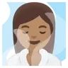 Woman In Steamy Room: Medium Skin Tone Emoji 🧖🏽‍♀️ image - Google Noto Color style