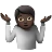 Person Shrugging: Dark Skin Tone