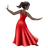 Woman Dancing: Dark Skin Tone