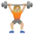 Person Lifting Weights: Medium-Light Skin Tone